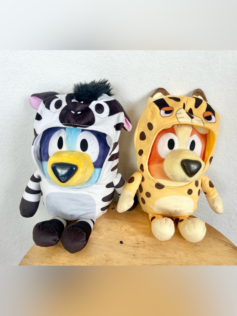 Bluey Siblings Interactive Plush Sound Effect Bluey & Bingo Zebra Cheetah